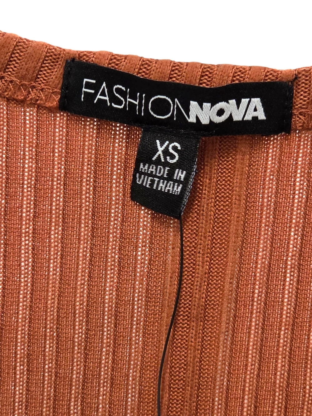 NWT Fashion Nova Not Your Basic Girl Ribbed Tank Top - Rust - XS Style DZ21E658 - Picture 3 of 7
